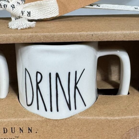 Rae Dunn Espresso Mug Set (4) — SIP • GULP • DRINK • SLURP  (NIB) - Picture 6 of 8